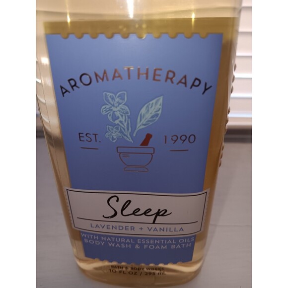 Bath & Body Works Aromatherapy Sleep Lavender Vanilla Body Wash Foam Bath 10 oz - Picture 3 of 8
